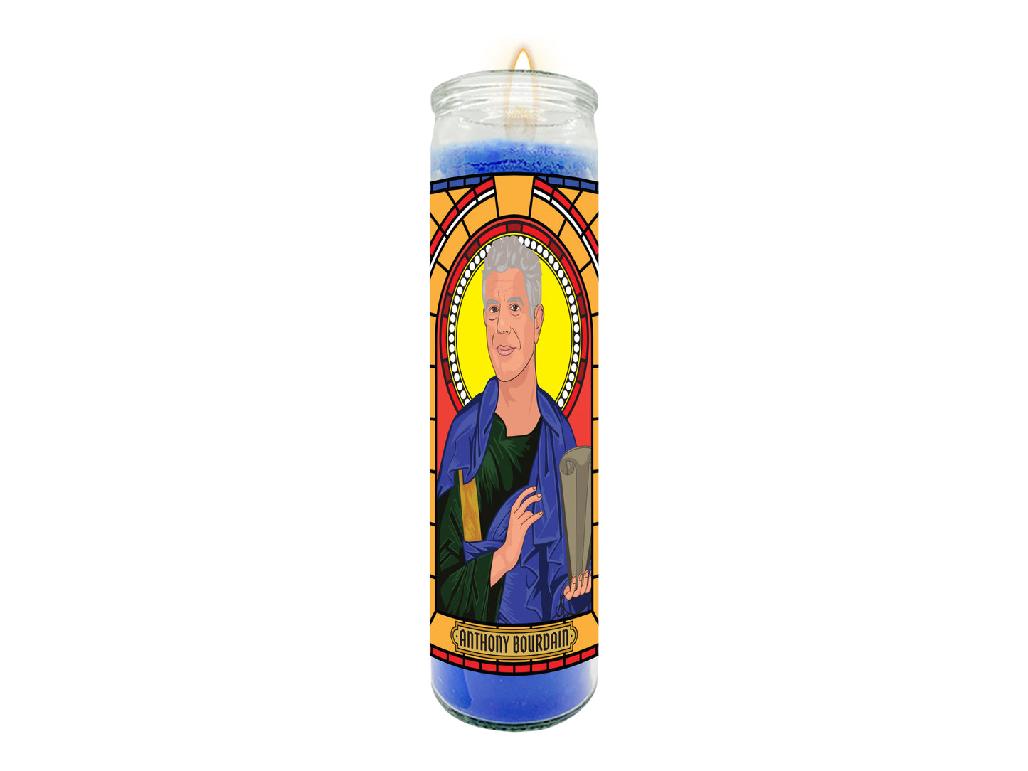 Anthony Bourdain Illustrated Prayer Candle