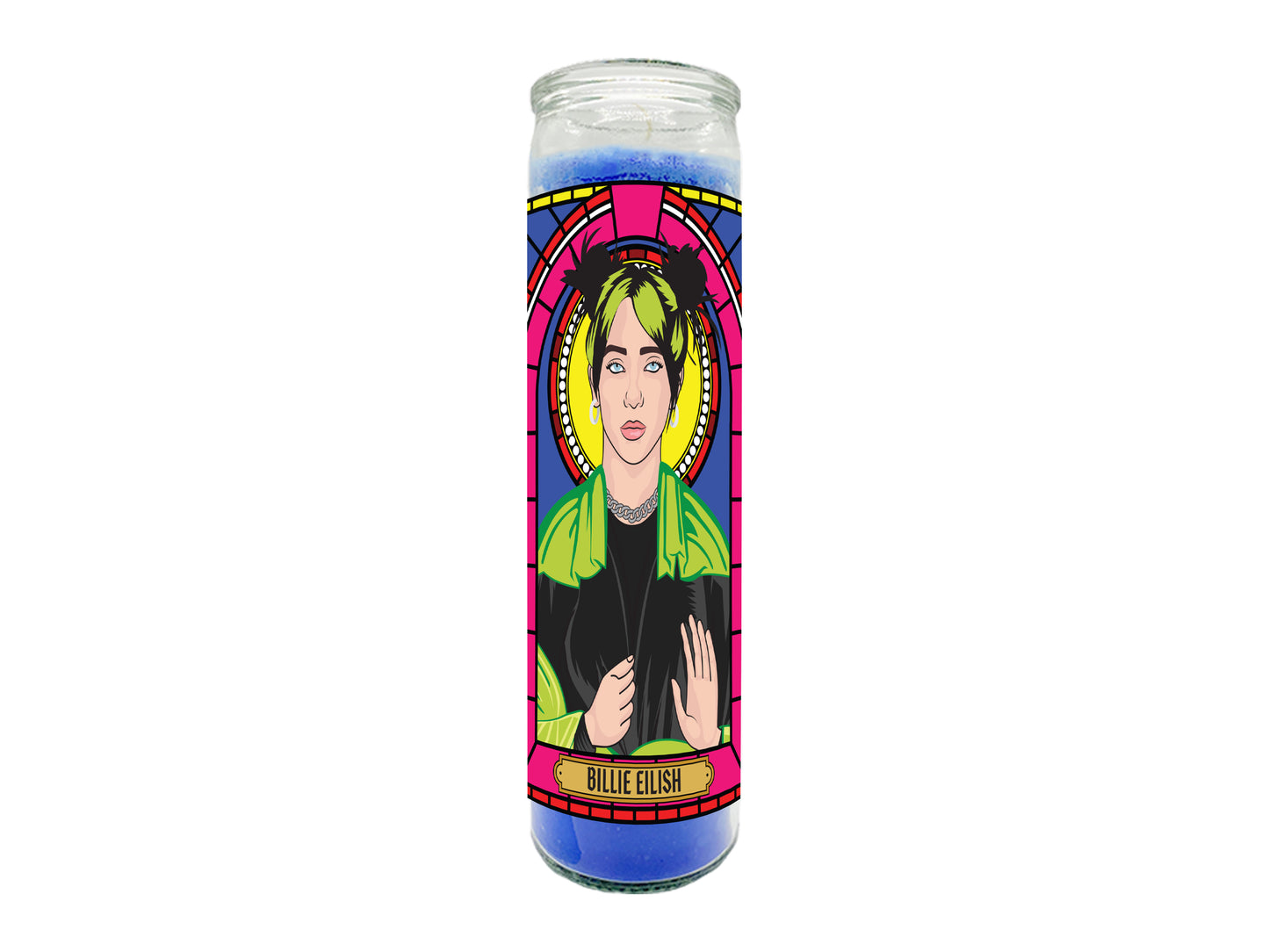 Billie Eilish Illustrated Prayer Candle