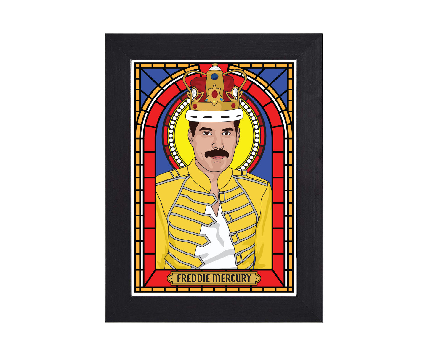 Freddie Mercury Illustrated Saint Print