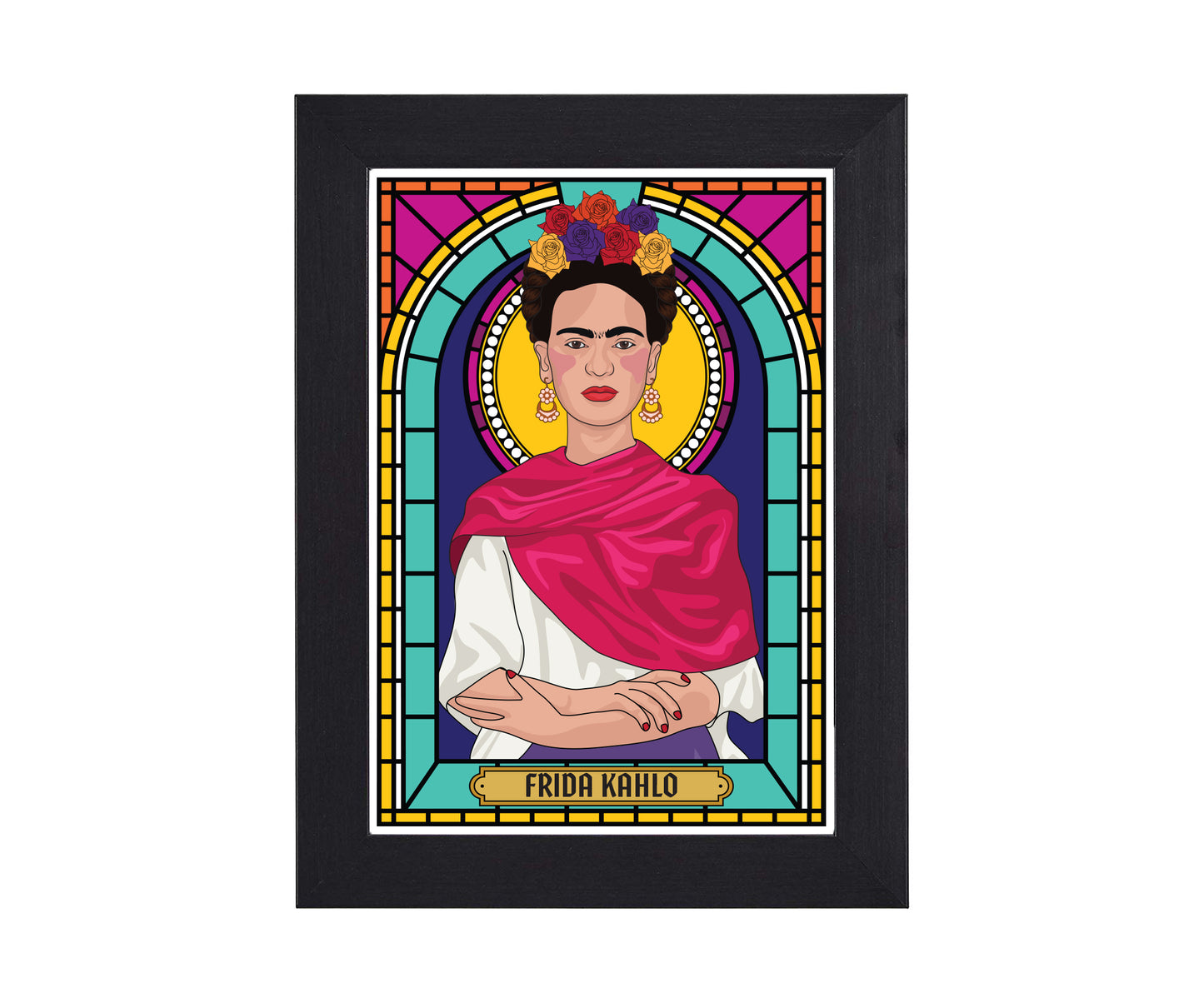 Frida Kahlo Illustrated  Saint Print
