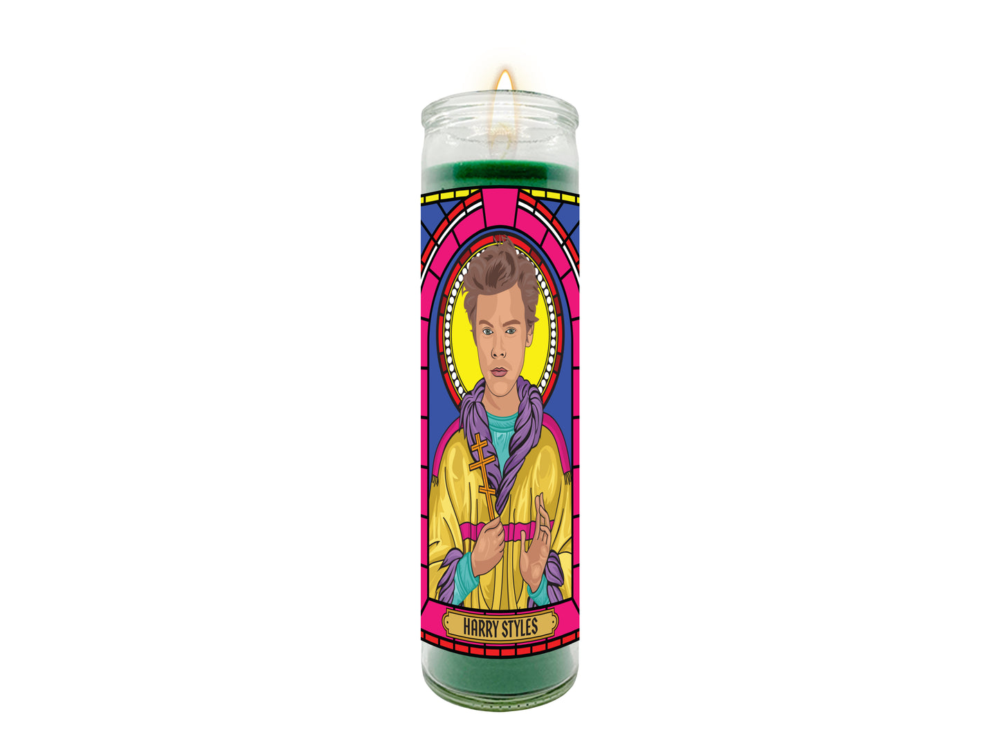 Harry Styles Illustrated Prayer Candle
