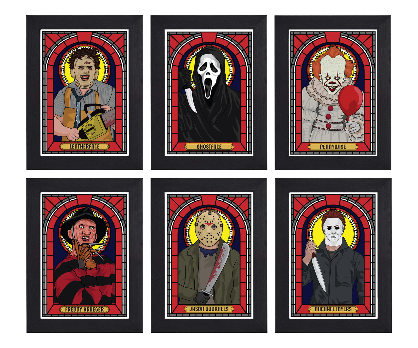 Horror Movie Villain Illustrated Saint Print Series