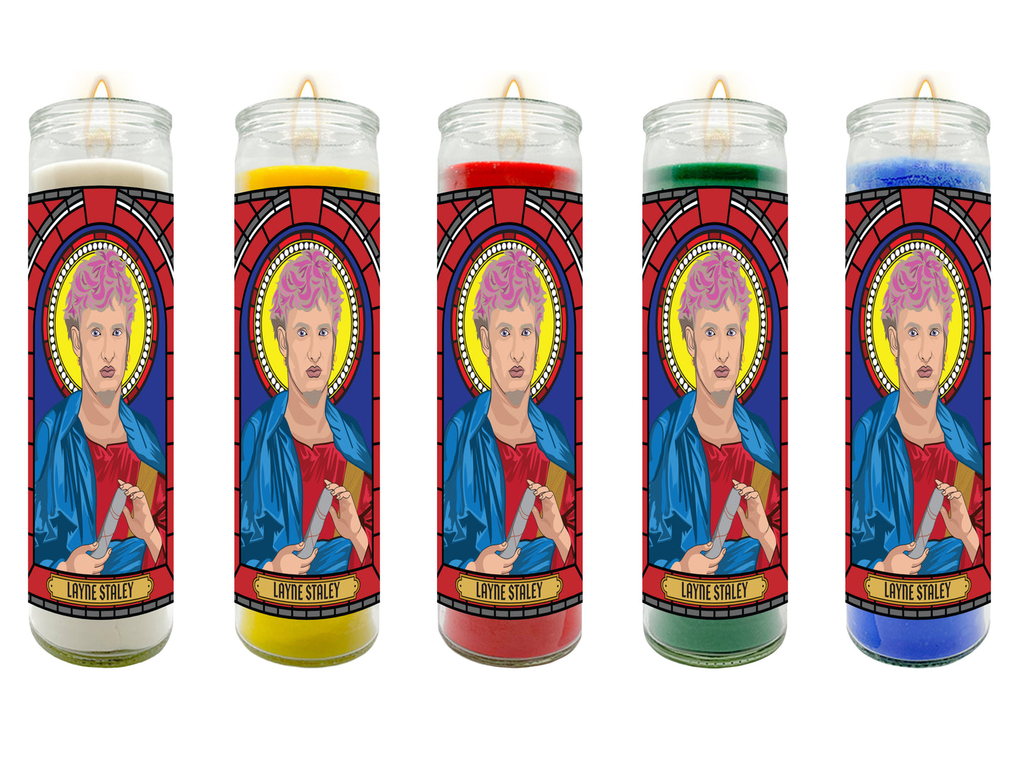 Layne Staley Alice In Chains Illustrated Prayer Candle