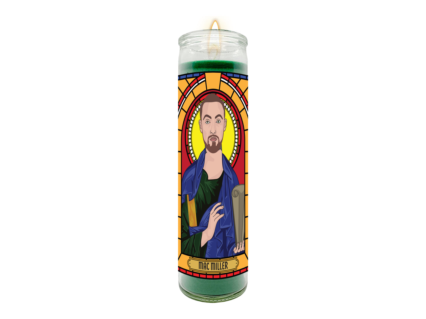 Mac Miller Illustrated Prayer Candle
