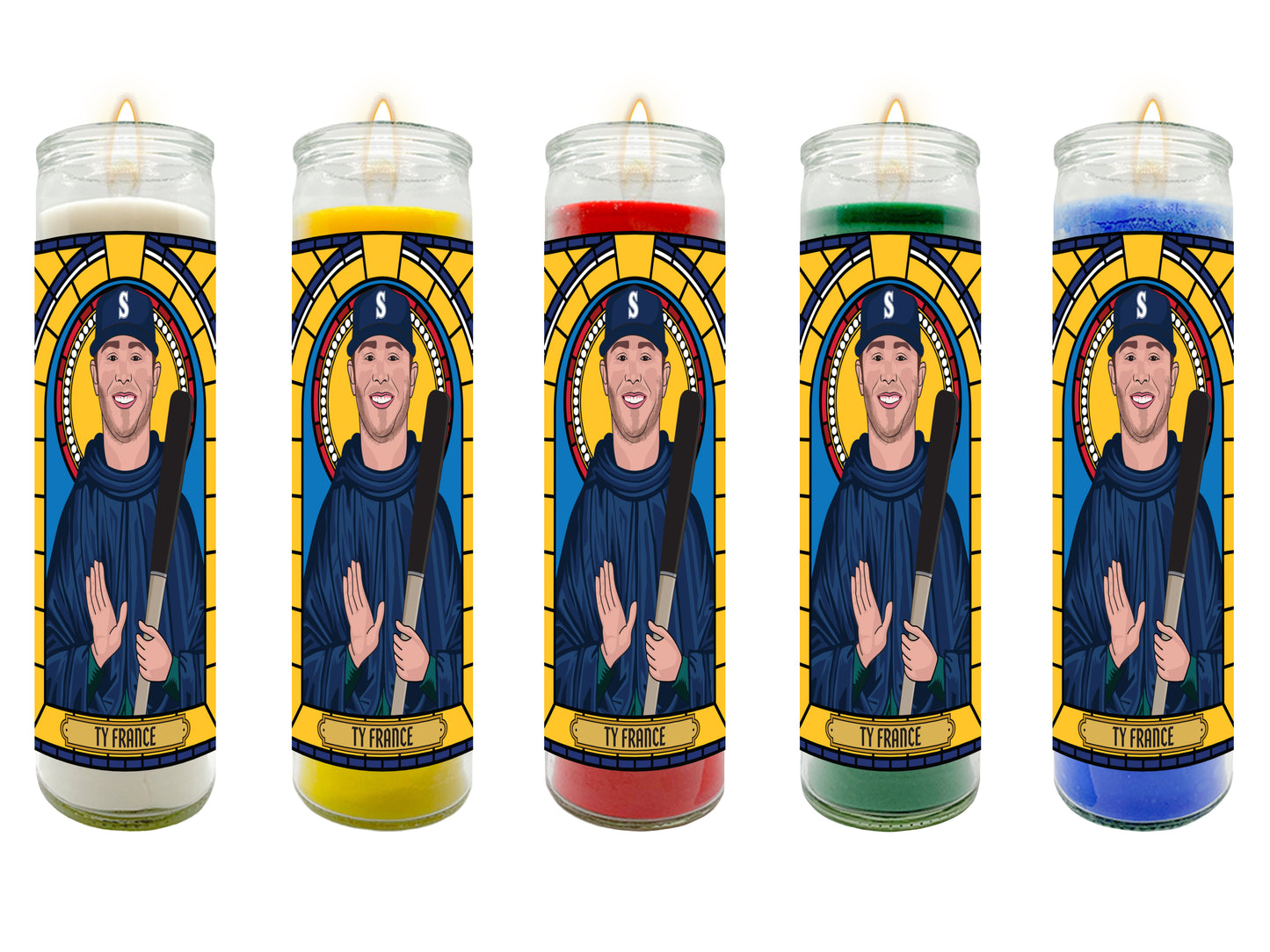 Seattle Mariners Illustrated Prayer Candle Series