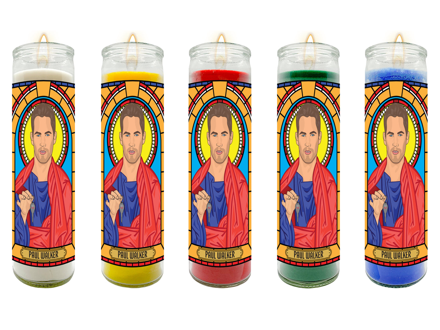 Paul Walker Illustrated Prayer Candle