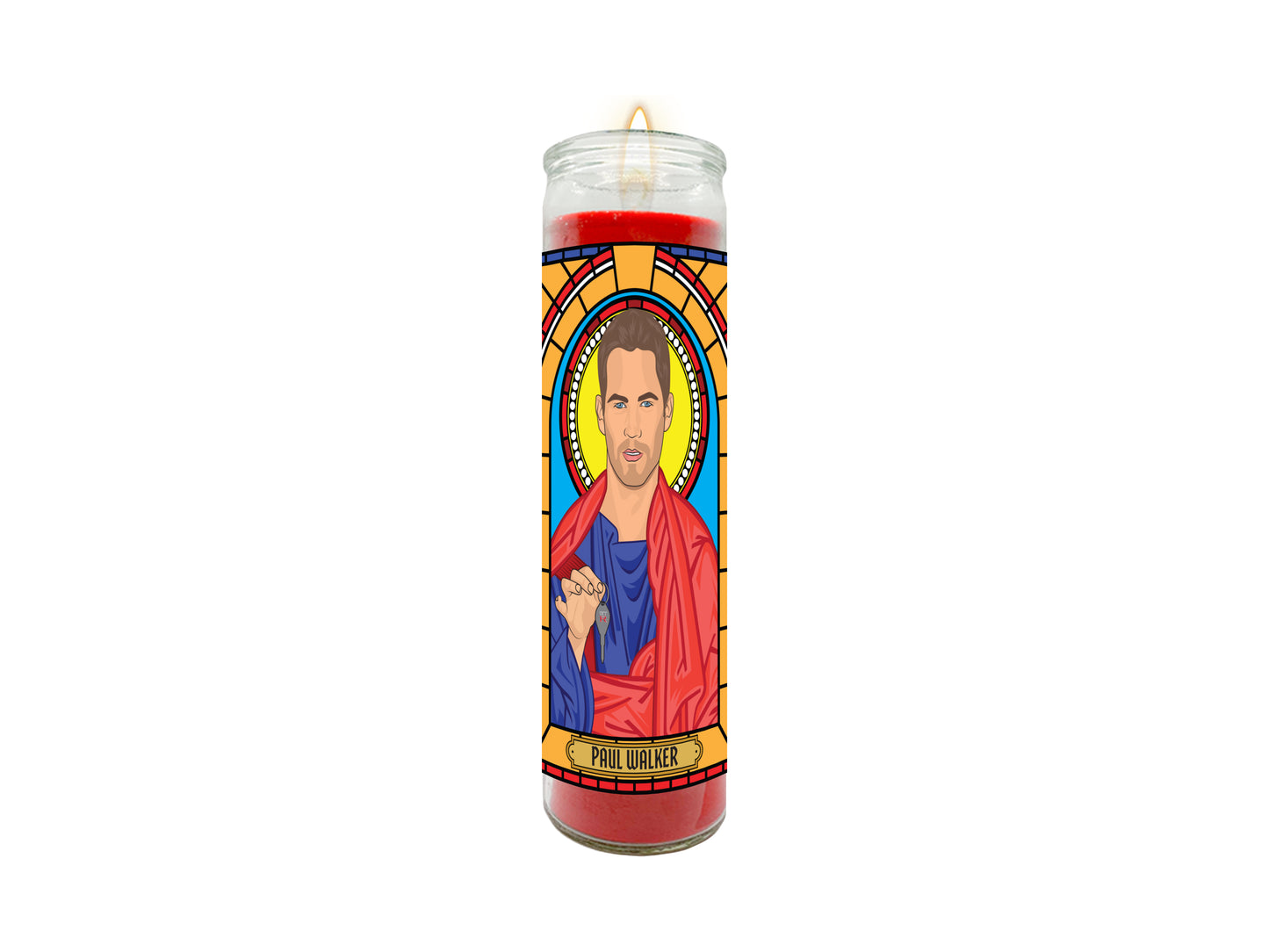 Paul Walker Illustrated Prayer Candle