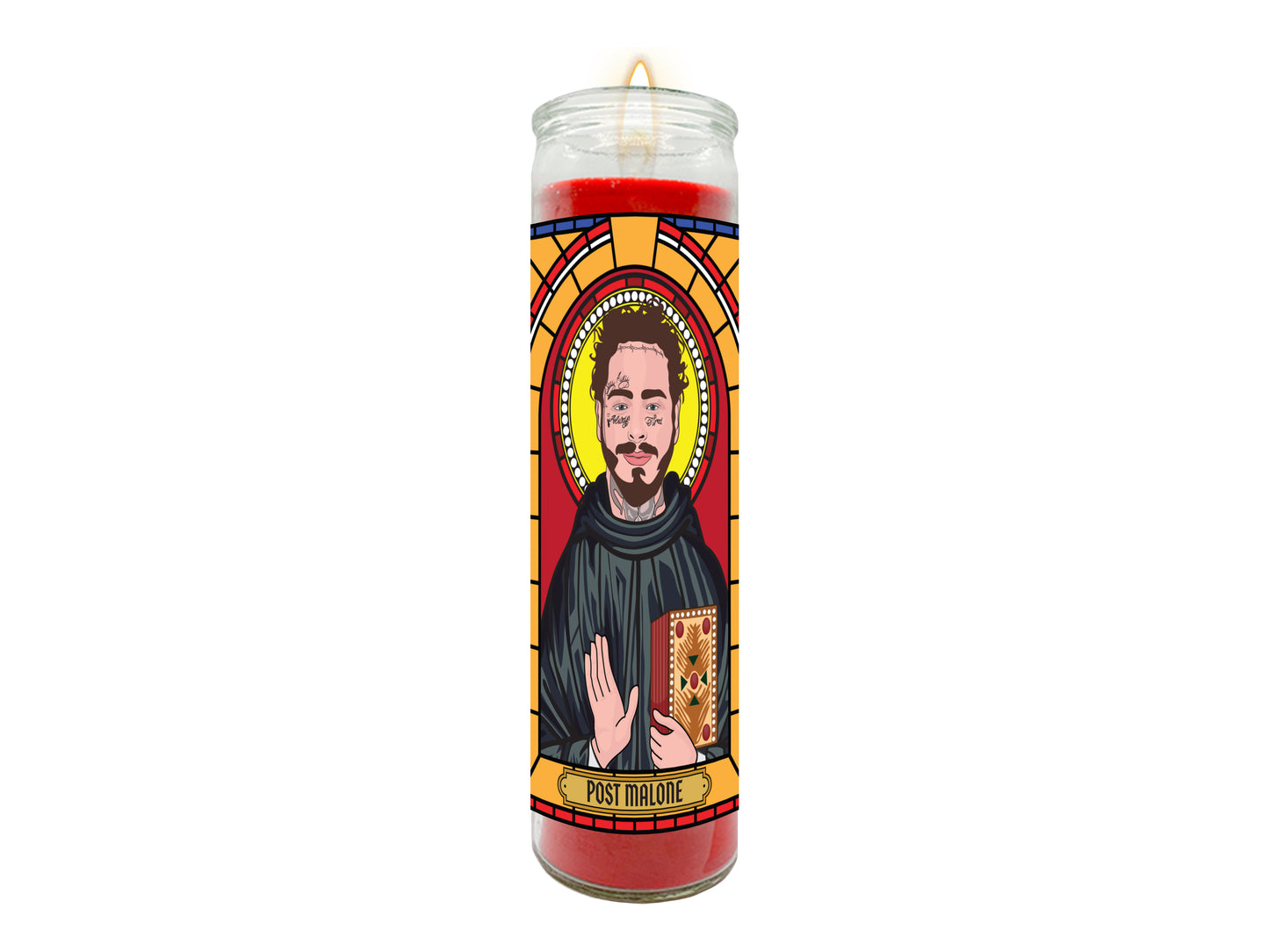 Post Malone Illustrated Prayer Candle