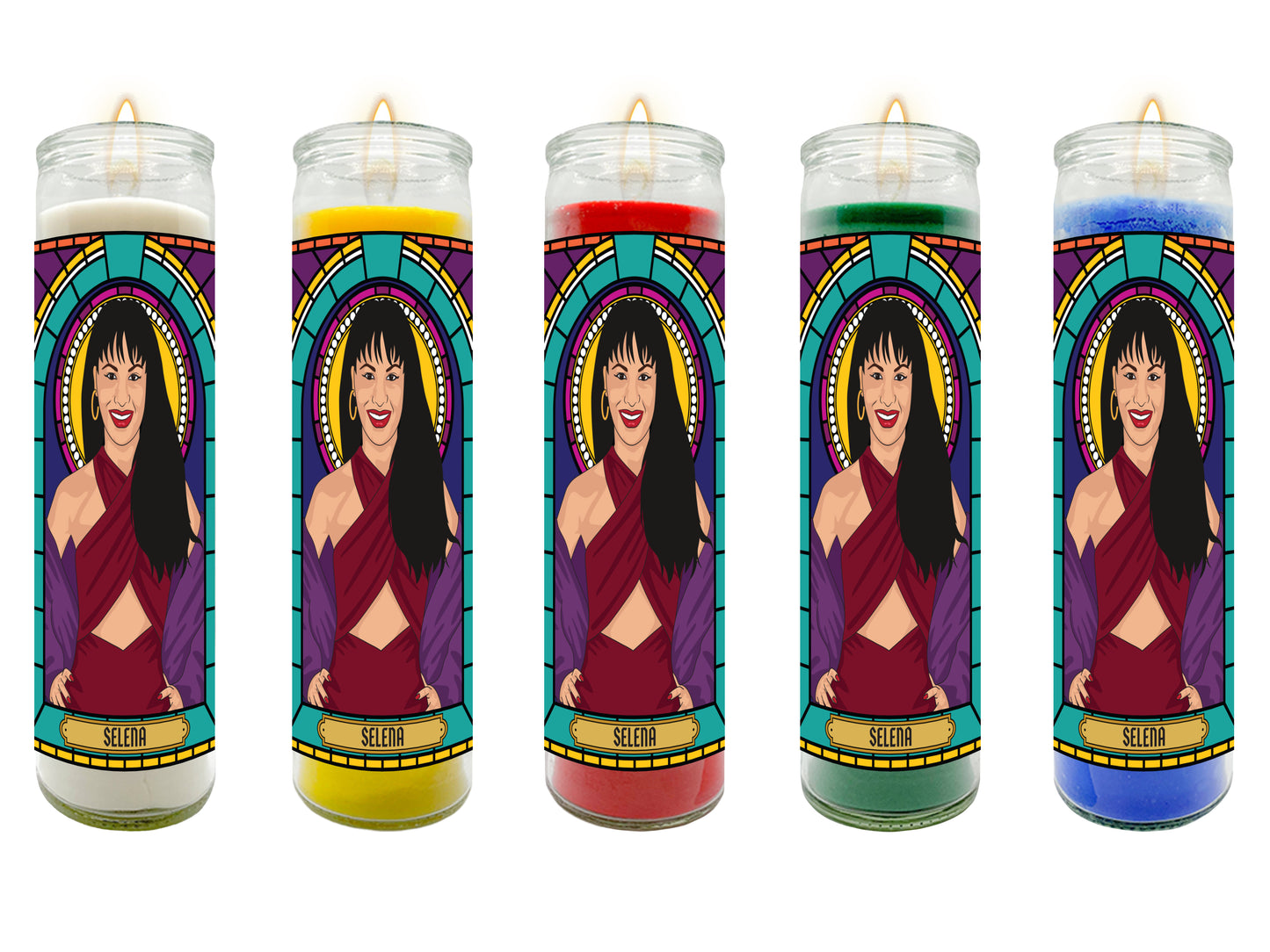 Selena Quintanilla Illustrated Prayer Candle