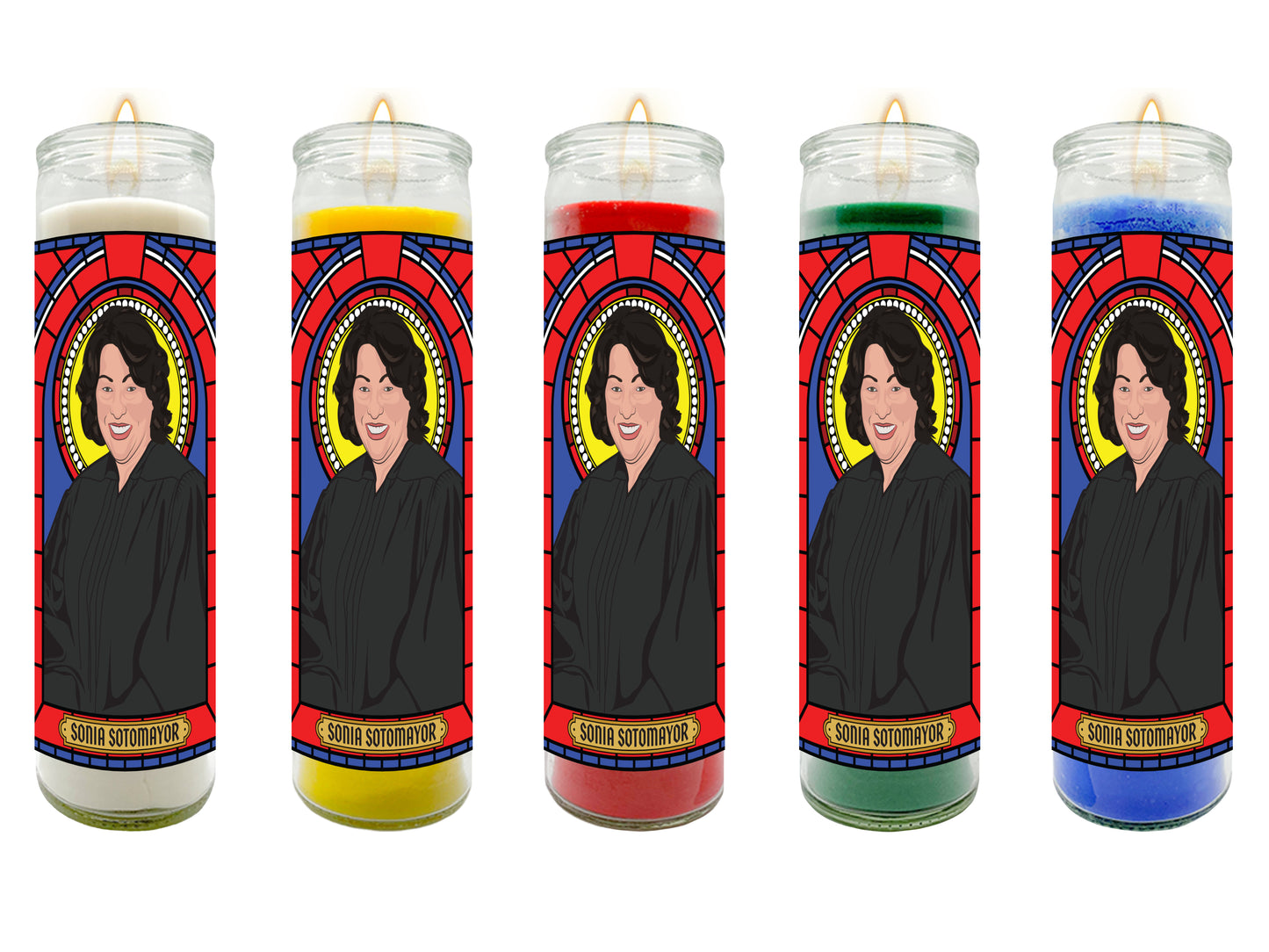 Sonia Sotomayor Illustrated Prayer Candle