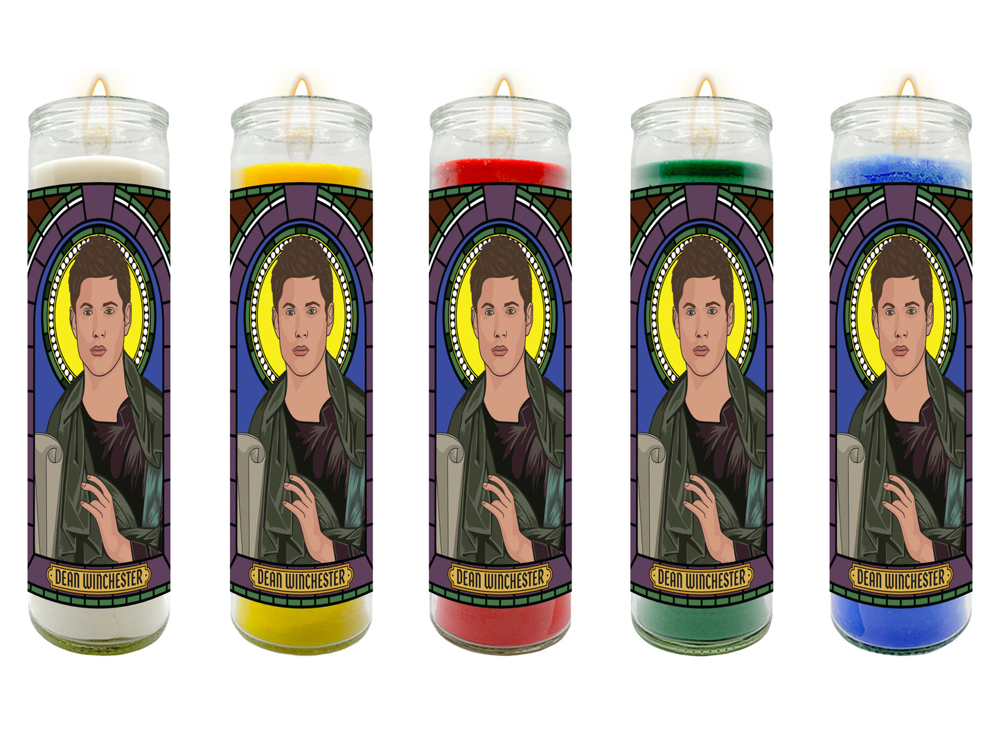 Supernatural Dean and Sam Winchester Illustrated Prayer Candle Series