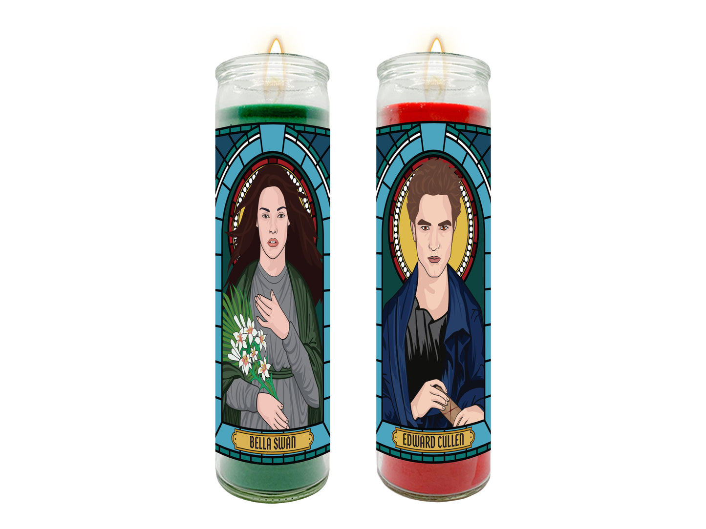 Twilight Bella Swan and Edward Cullen Illustrated Prayer Candle Series